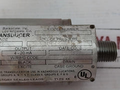 Barksdale 425x-08 Pressure Transducer 0-500 Psig 6-30 Vdc