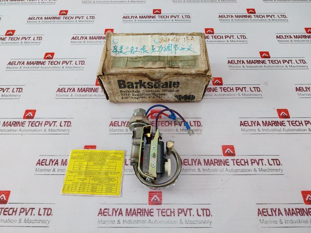 Barksdale B1S-s48Ss-l5 Pressure Adjustable Switch Range 240-4800 Psi