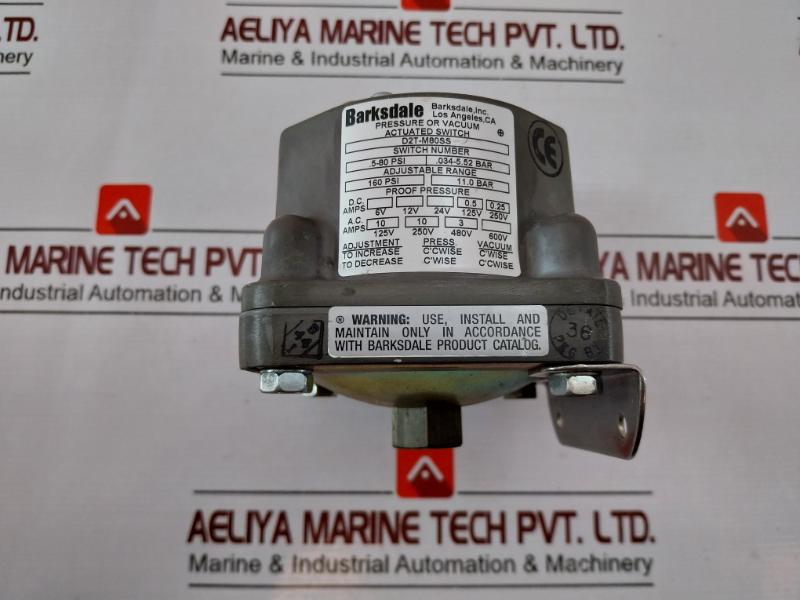 Barksdale D2T-m80Ss Dual Pressure Switch 5-80 Psi 170323