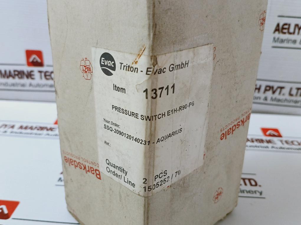 Barksdale E1h-r90-p6-pls Pressure Switch 0.8-6 Bar 250v &nbsp;Dc250v Ac250v