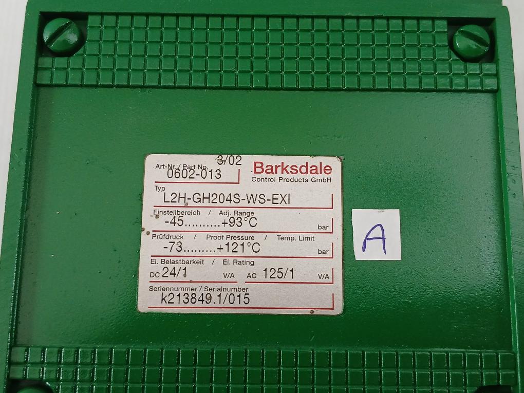 Barksdale L2H-gh204S-ws-exi