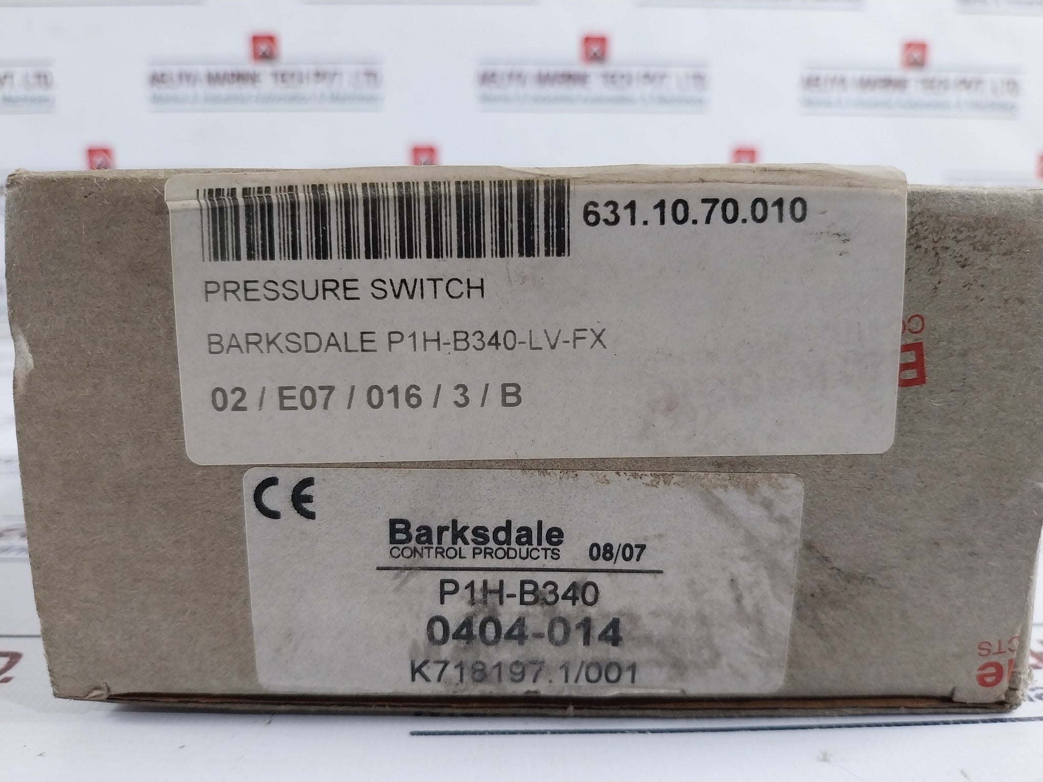 Barksdale P1h-b340 Pressure Switch 0.7-24 Bar 631.10.70.010 Issep03atex119x