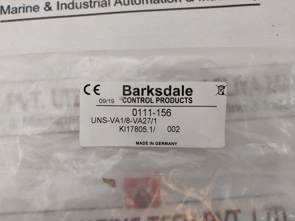 Bsrksdale Uns-va1/8 Va27/1 Float Level Switch Sensor 0111-156
