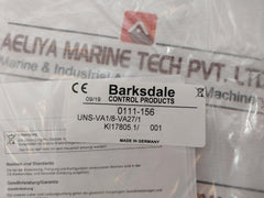 Bsrksdale Uns-va1/8 Va27/1 Float Level Switch Sensor 0111-156