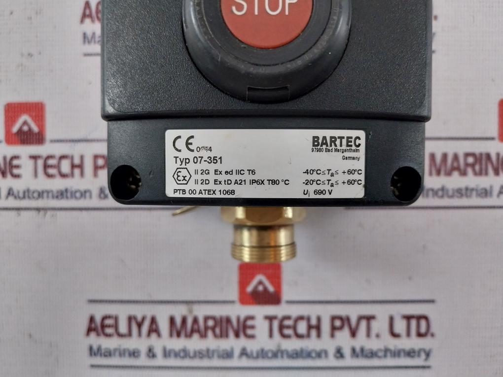 Bartec 07-351 Emergency Push Button Switch 690V