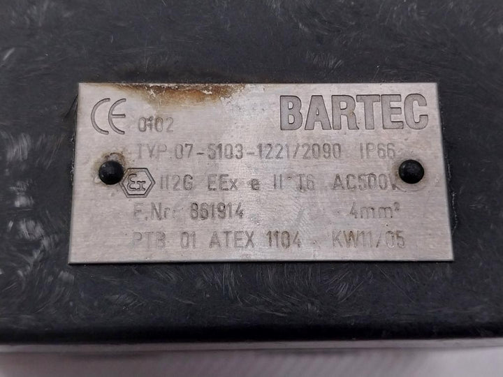 Bartec Explosion Proof Distribution Box Ip66 07-5103-1221/2090