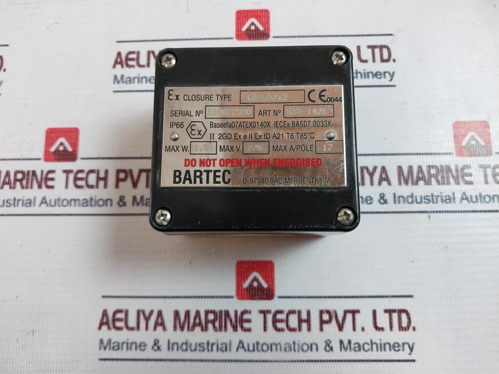 Bartec Gb-80/12 Junction Box Ip66 535-1426