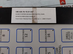 Bartec Vodec Dx3mc16 Intercom Master Control Panel 5vdc 2w