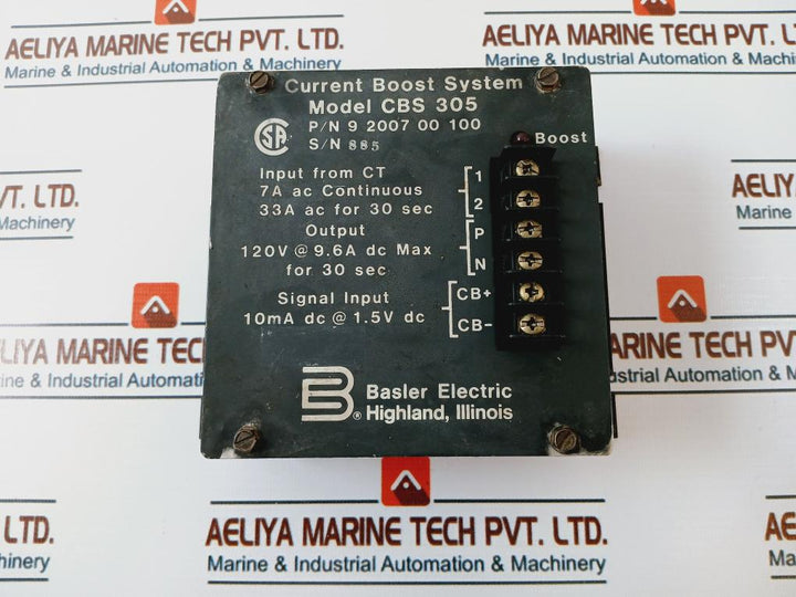 Basler Electric 9 2007 00 100 Current Boost System Cbs 305