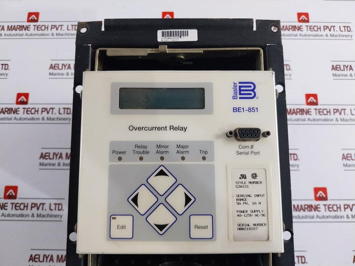 Basler Electric Be1-851 Overcurrent Relay Be1851 G3a1s10 48-125v