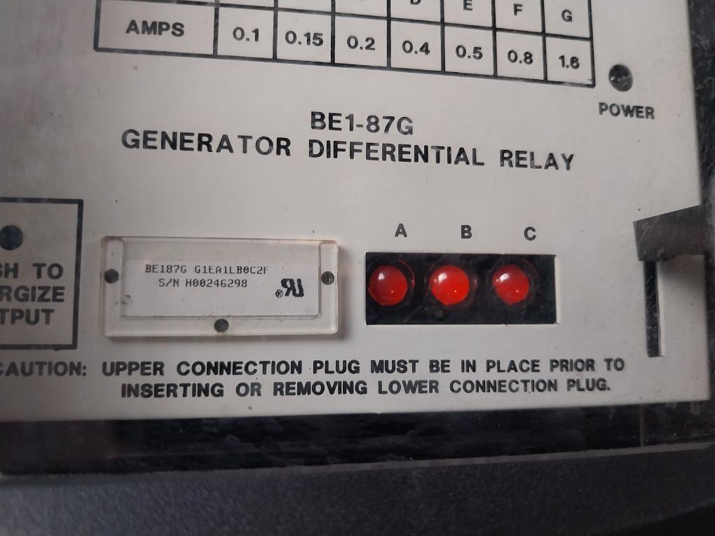 Basler Electric BE1-87G Generator Differential Relay 9 1708 18 100