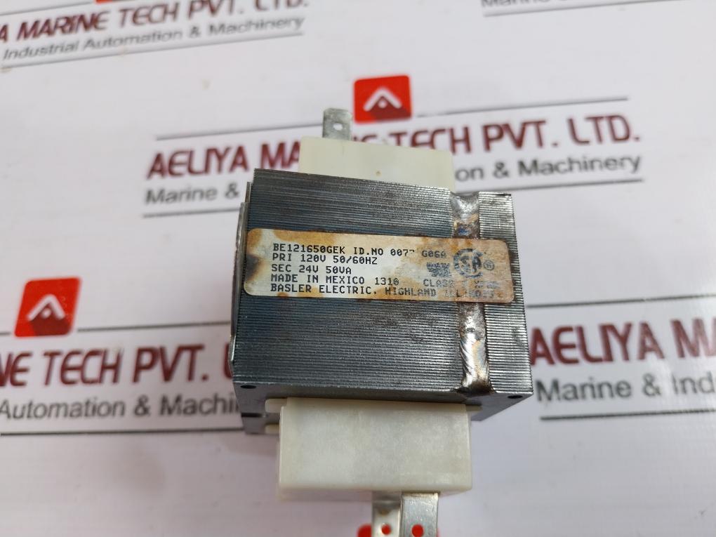 Basler Electric Be121650Gek Transformer, 120V To 24V, 50Va