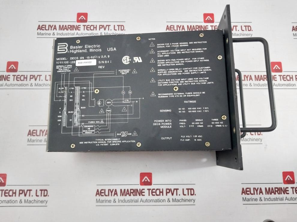 Decs 125-15-b2C1 Basler Electric 9265300-128 Digital Excitation Control System