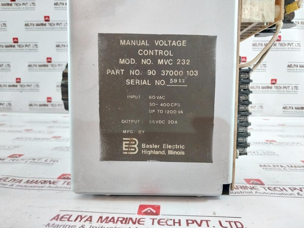 Basler Electric Mvc 232 Manual Voltage Control Module 90 37000 103 60Vac 55Vdc