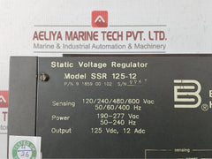 Basler Electric Static Retrofit Voltage Regulator 190-277Vac 50-240Hz Ssr 125-12
