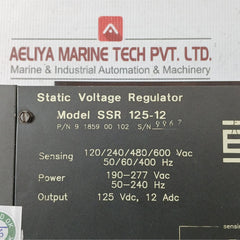 Basler Electric Static Retrofit Voltage Regulator 190-277Vac 50-240Hz Ssr 125-12