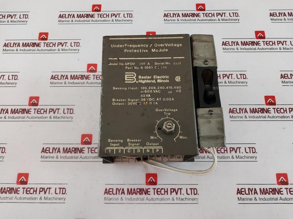 Basler Electric Ufov 260A Under Frequency Overvoltage Protective Module 55Va