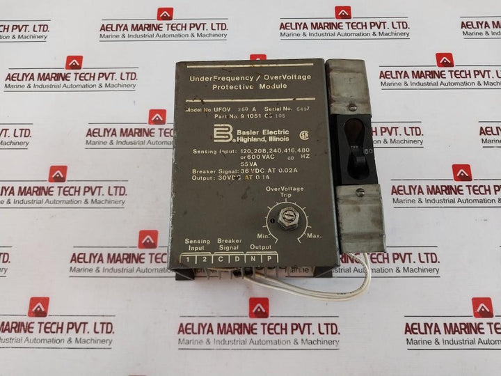 Basler Electric Ufov 260A Under Frequency Overvoltage Protective Module 55Va
