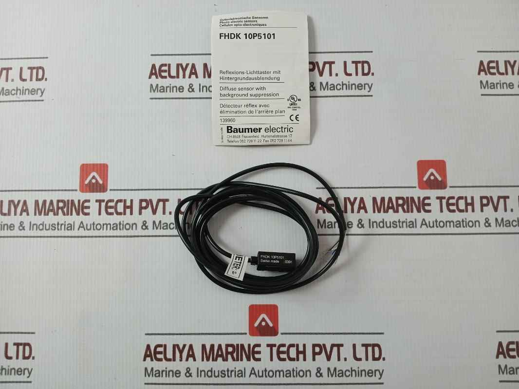 Baumer Electric Fhdk 10P5101 Position Photoelectric Diffuse Sensor S391 2M