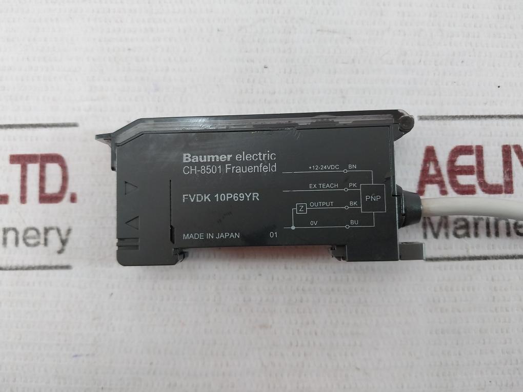 Baumer Electric Fvdk 10P69Yr Frauenfeld Fiber Optic Sensor 12-24Vdc