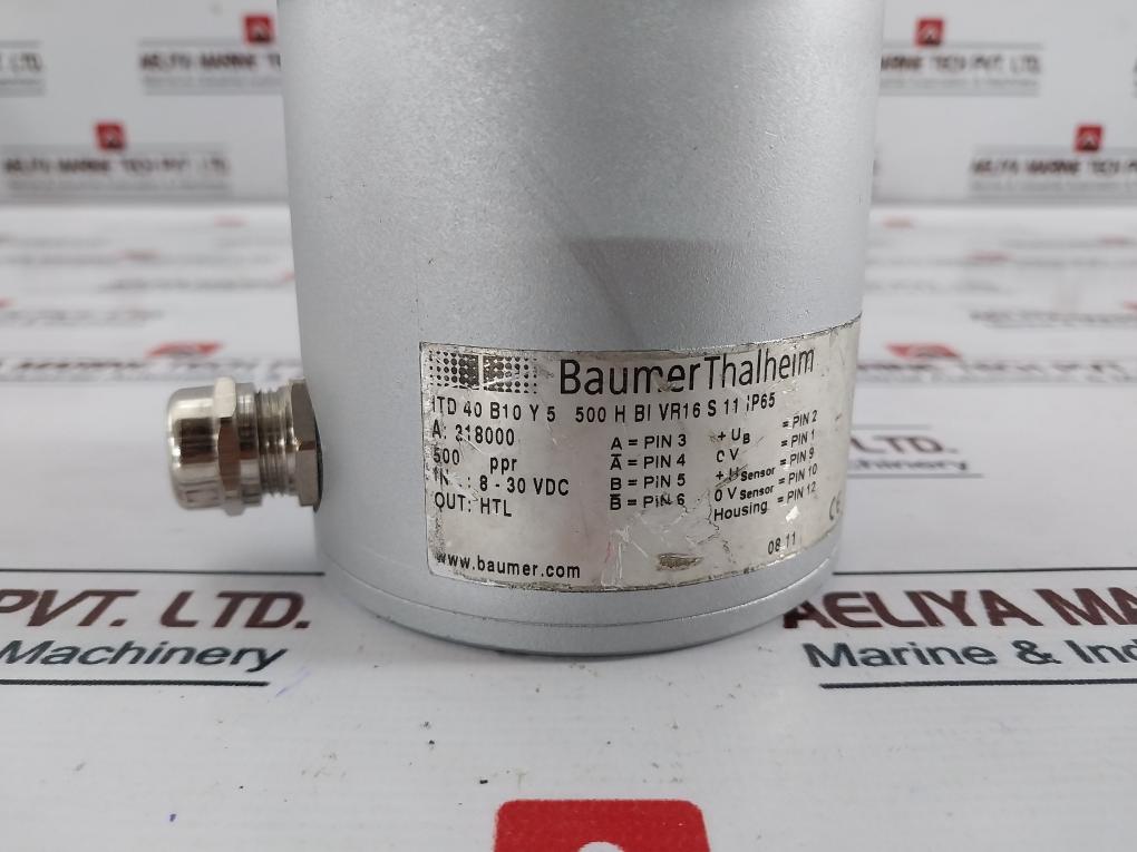 Baumer ITD 40 B10 Y 5 500 H BI VR16 S 11 IP65 Incremental Encoder 8-30 VDC