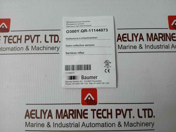 Baumer O300Y.Qr-11144073 Photoelectric Sensor