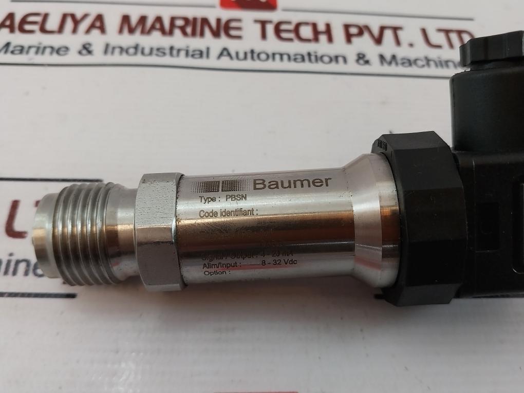 Baumer Pbsn Pressure Sensor 4-20 Ma 8-32 Vdc