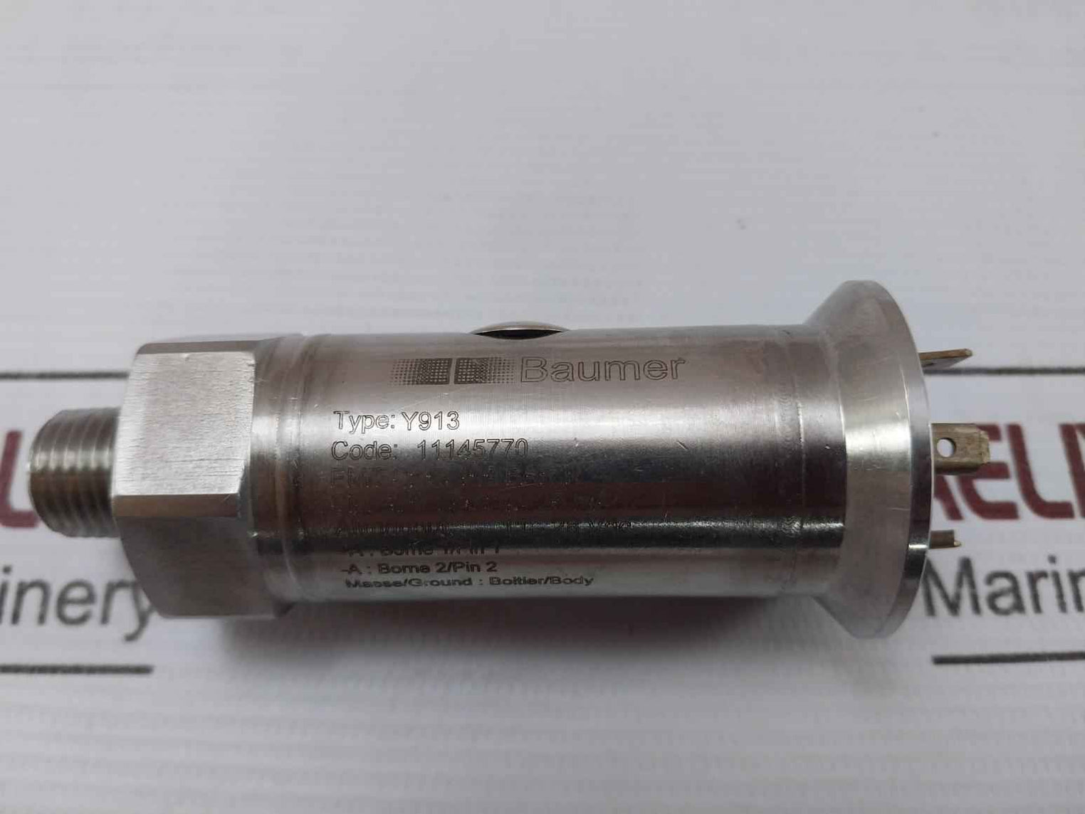 Baumer Y913 Pressure Transmitter 4-20 Ma 11-28 Vdc 0+400 Bar R