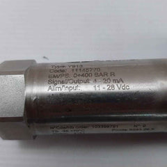 Baumer Y913 Pressure Transmitter 4-20 Ma 11-28 Vdc 0+400 Bar R
