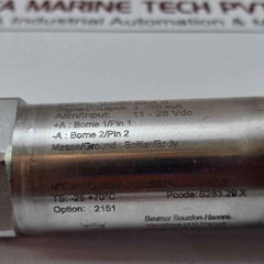 Baumer Y913 Pressure Transmitter 4-20 Ma 11-28 Vdc 0+400 Bar R