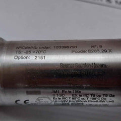 Baumer Y913 Pressure Transmitter 4-20 Ma 11-28 Vdc 0+400 Bar R