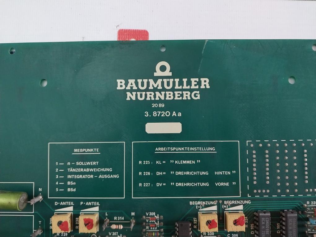 Baumuller 3.8720Aa Printed Circuit Board