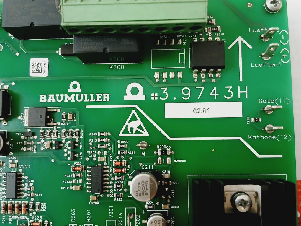 Baumuller 3.9743H Printed Circuit Board 94V-0 Cbe-02 3.9227E