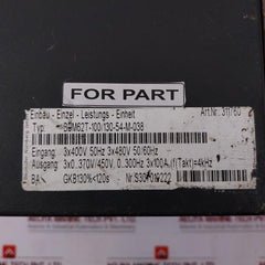 Baumuller Bum62T-100/130-54-m Servo Drive 3X400V 50Hz S307019222
