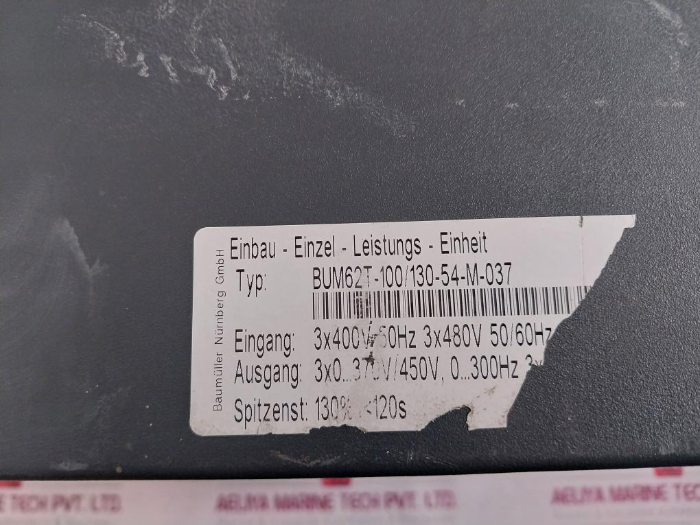 Baumuller Bum62T-100/130-54-m-037 Built-in Single Power Unit S306023413