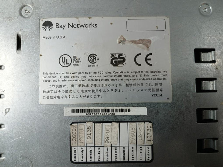 Bay Networks Baystack 102 10Base-t Hub 100-240V 1.0-0.5 A: 47-63 Hz~