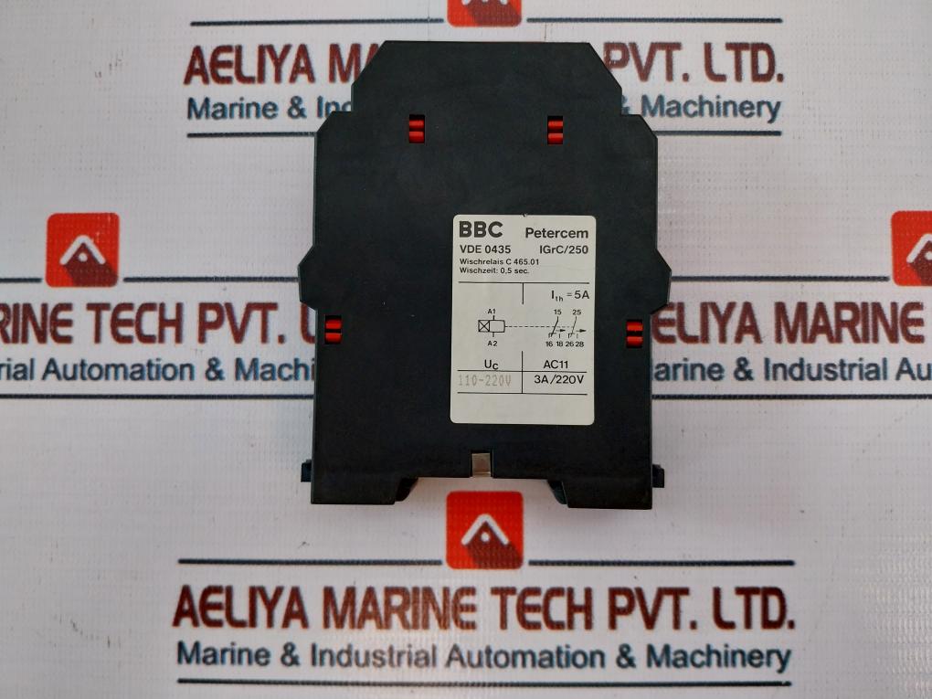 Bbc C465.01, 0,5 Sec Time Delay Relay 5A 110-220V