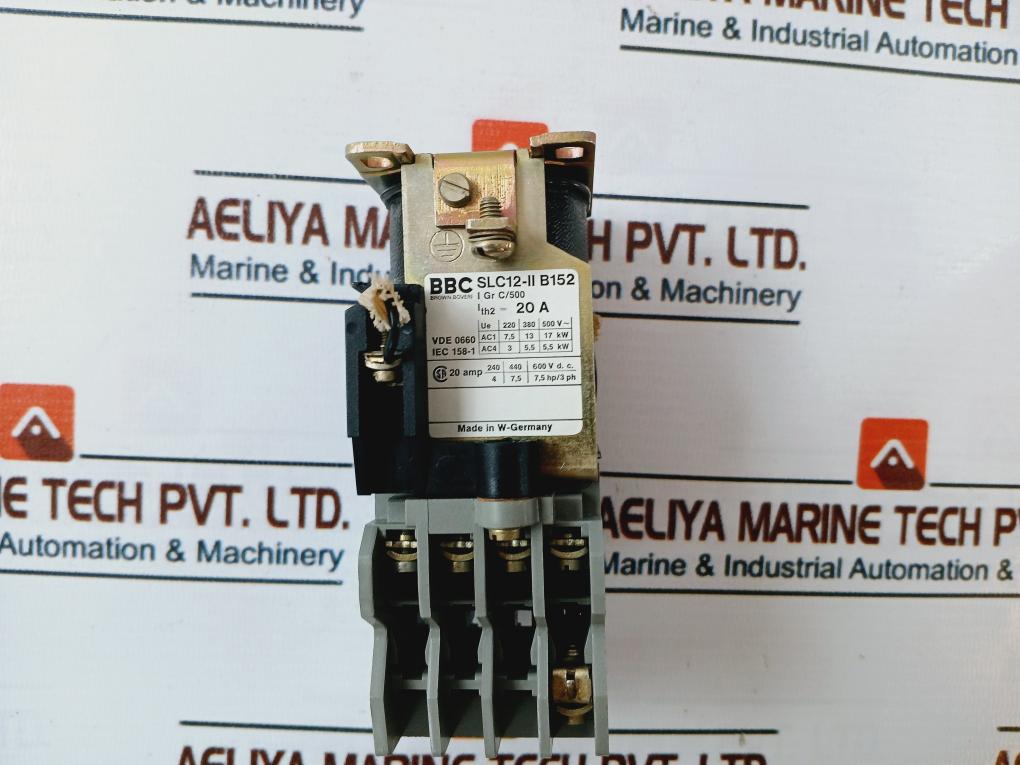 Bbc Slc12-ii B152 Contactor 20A 600Vdc