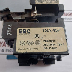 Bbc Tsa 45p Thermal Overload Relay Jgr C/660 Vde 0660