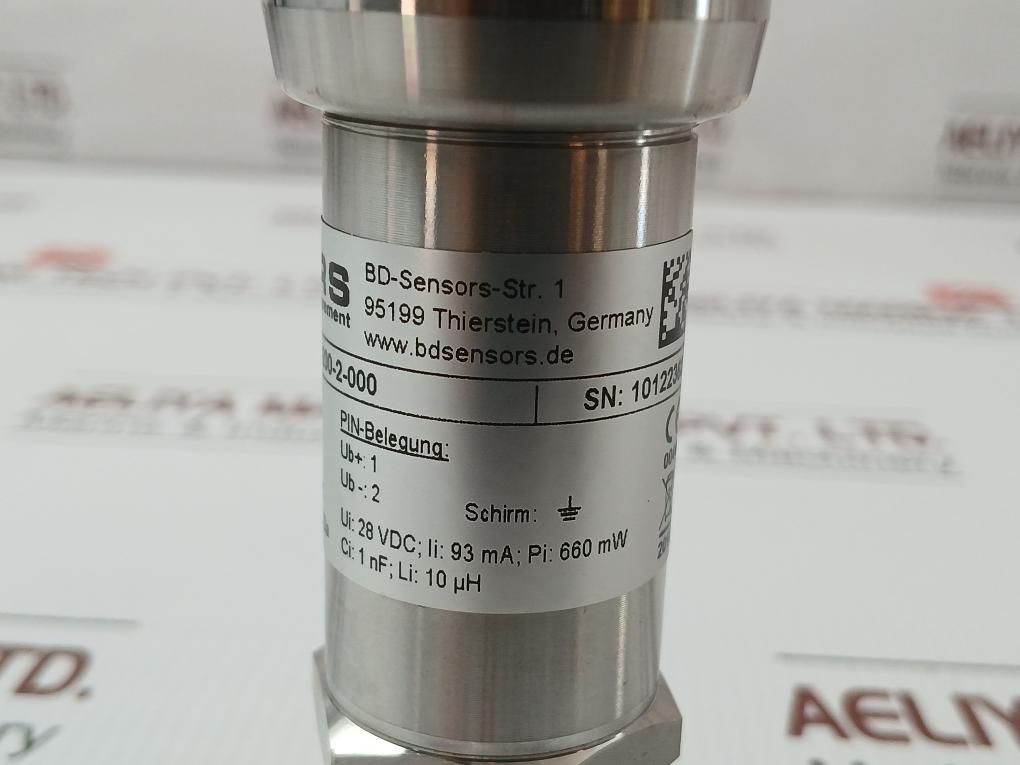 Bd Sensors Pressure Transmitter Input 0…750 Bar 14…28 Vdc Part No: Dx19-dmp 334