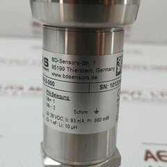 Bd Sensors Pressure Transmitter Input 0…750 Bar 14…28 Vdc Part No: Dx19-dmp 334