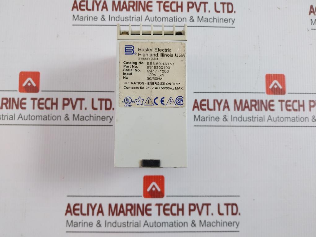 Be3-59-1A1N1 Over Voltage Relay Basler Input-120V