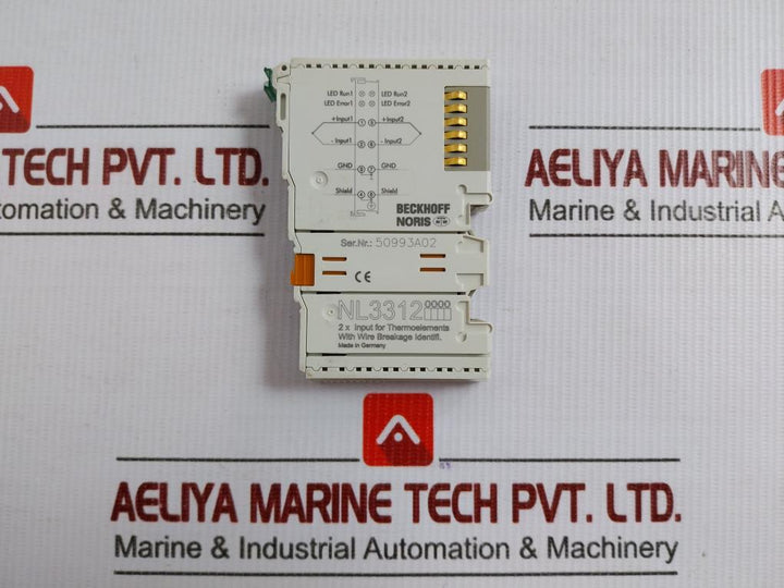 Beckhoff 2 Ch. Input Module For Thermoelements W/ Wire Breakage Nl3312
