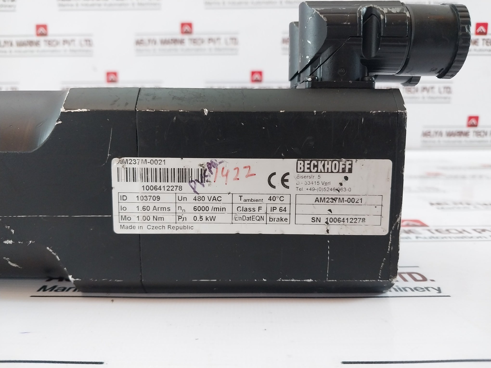 Beckhoff Am237M-0021 Servo Motor Ip64