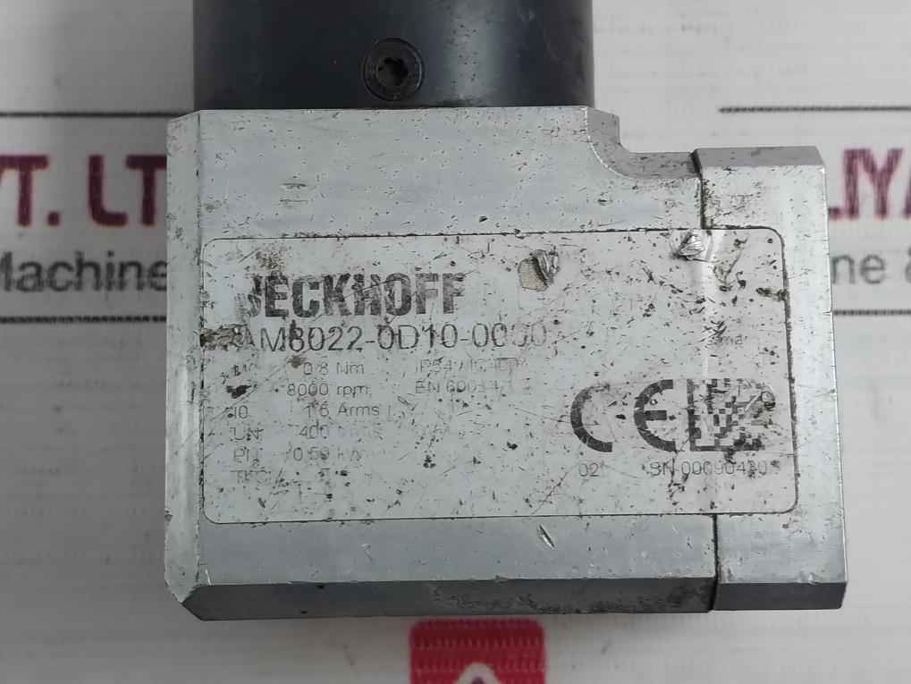 Beckhoff Am8022-0D10-0000 Servo Motor Ip54/Ic400 8000Rpm 0.8Nm En60034-1