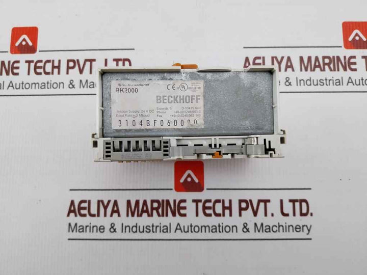 Beckhoff Bk2000 Lightbus Coupler 24 Vdc Awg 28-14
