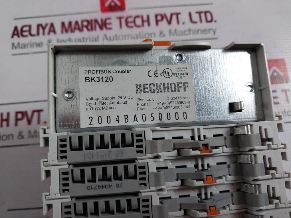 Beckhoff Bk3120 Profibus Coupler, 24V Dc, 8X Digital Output 2004Ba050000