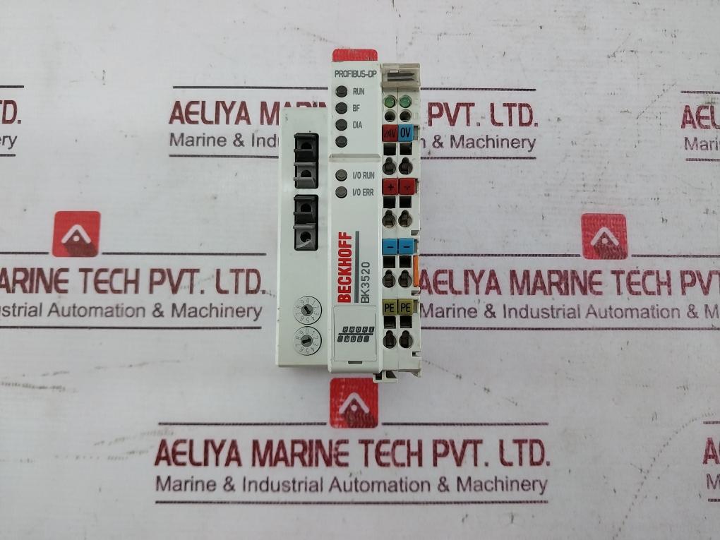 Beckhoff Bk3520 Profibus Economy Plus Bus Coupler 24Vdc 5010Ba06000 Awg 28-14