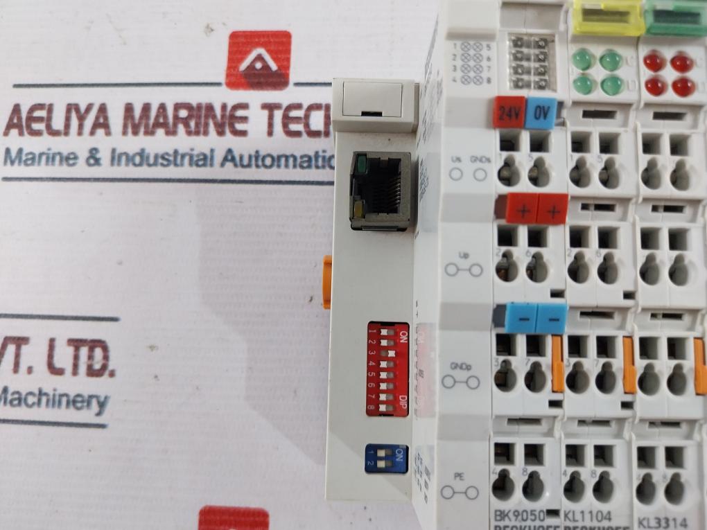 Beckhoff Bk9050 Ethernet Tcp/Ip Coupler W/ Kl1104/ Kl3314/ Kl3311/ Kl9010 Module