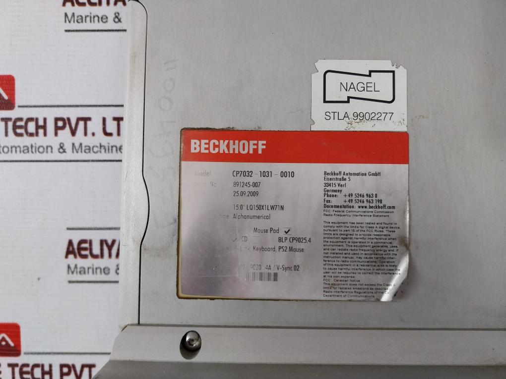 Beckhoff Cp7032-1031-0010 Control Panel